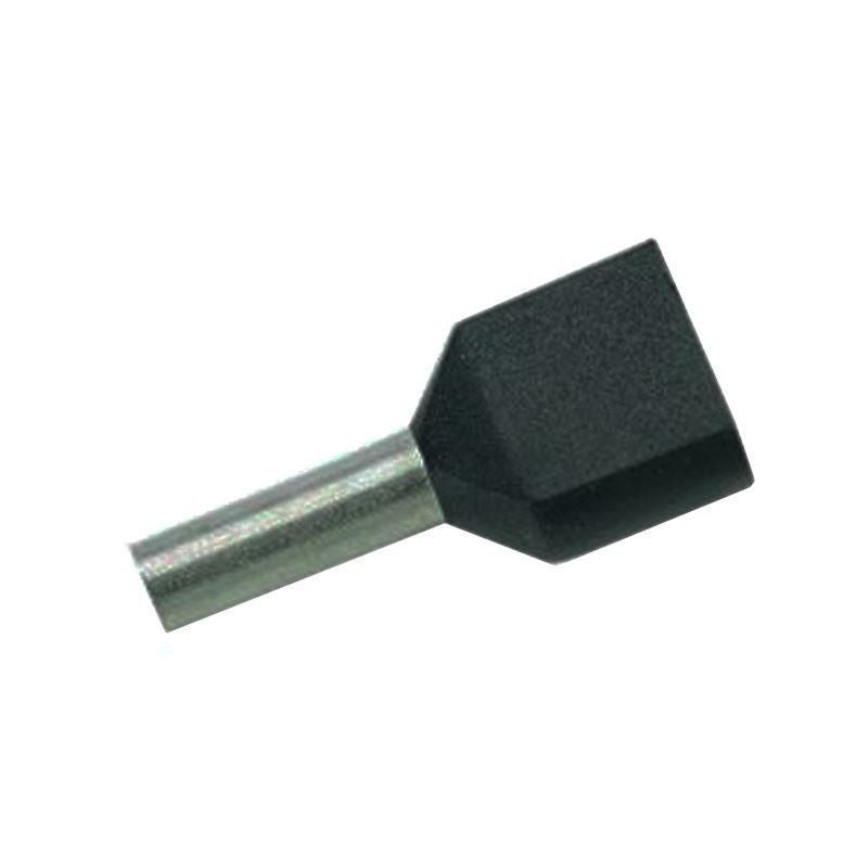 TUBETTO PREISOLATO 1,5X8 NERO DOPPIO