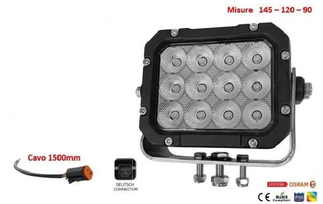 FARO RETTANGOLARE 12 LED 10200LM