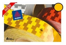 NASTRO RIFLETT. RIGIDO AVERY ARANCIO 50M