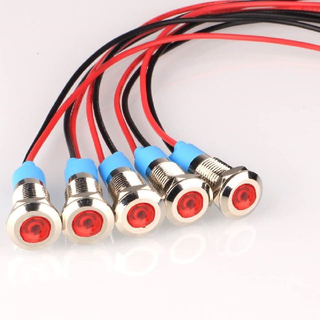 SPIA LED 12/24V ROSSA CROMATA F.8