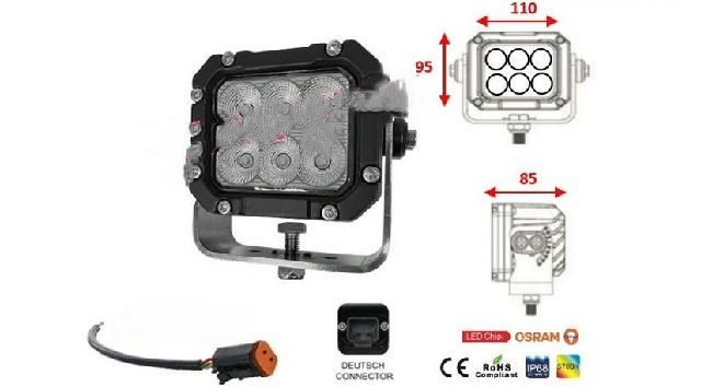 FARO LAVORO 6 LED 5100LM