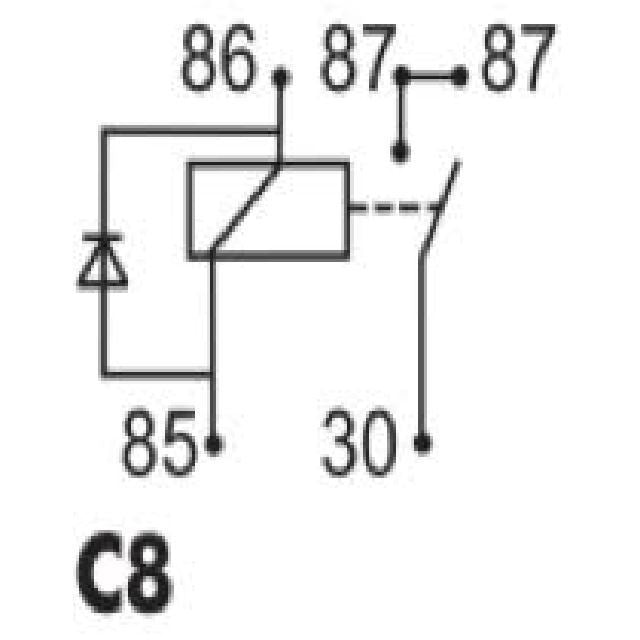 RELE 12V MICRO 30A CON DIODO