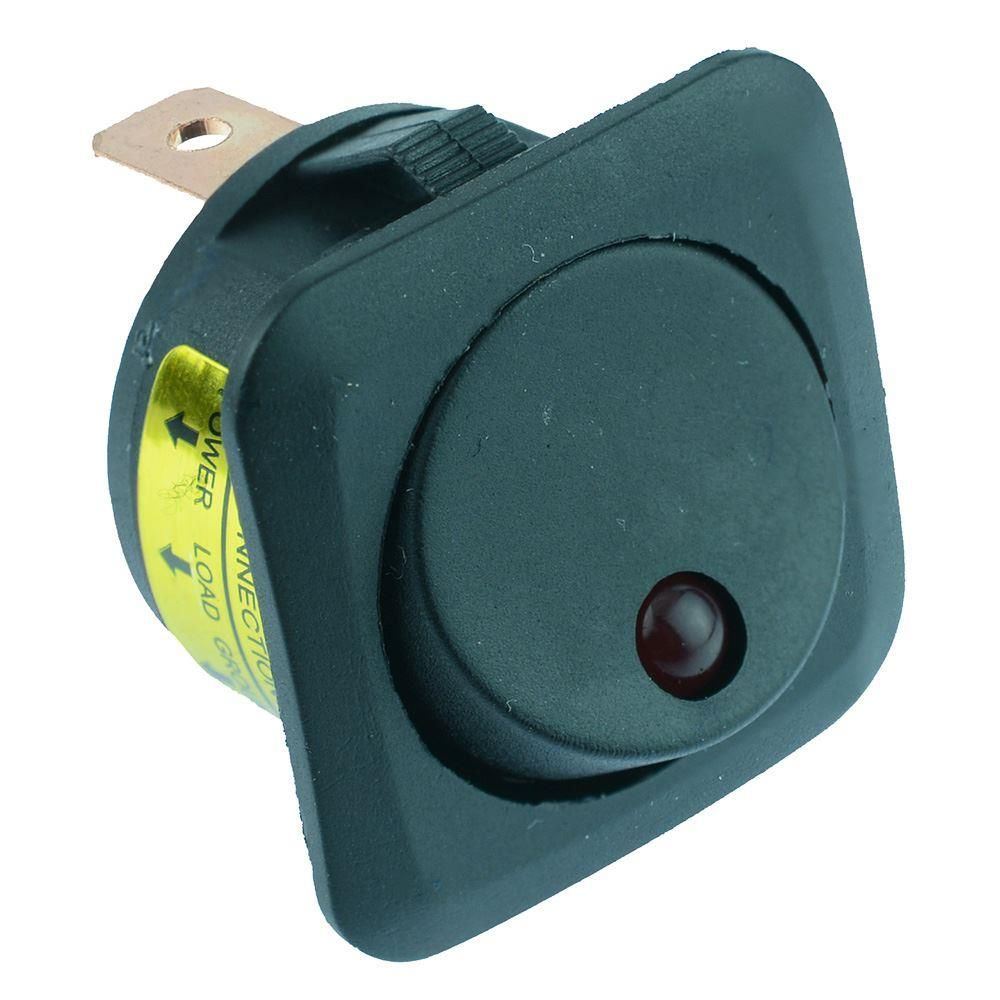 INTERRUTTORE QUADRO ROSSO LED 12V