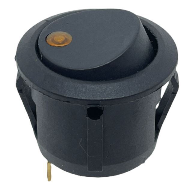 INTERRUTTORE TONDO ARANCIO LED 24V