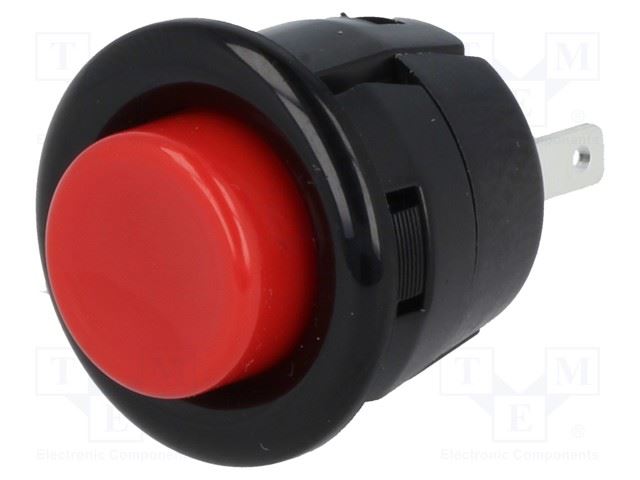 PULSANTE ROSSO TONDO D.17