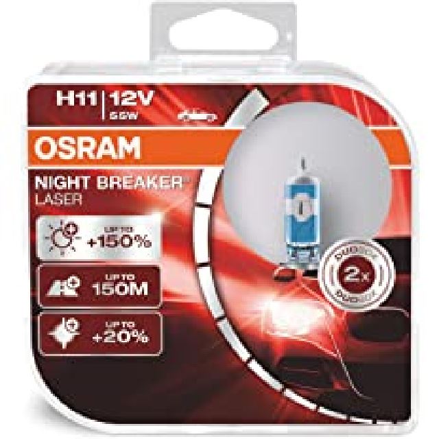 LAMPADA 12V H11 55W NIGHT BREAKER +150%