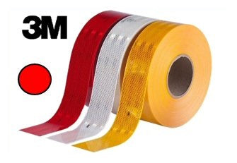 NASTRO RIFLETTENTE RIGIDO ROSSO 3M 50MT - Dea Automotive Srl