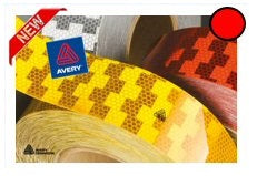 NASTRO RIFLETT. RIGIDO AVERY ROSSO 50MT