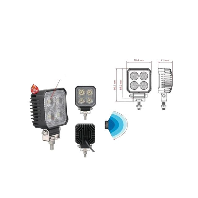 FARO 4 LED QUADRATO 1400/2200 LM