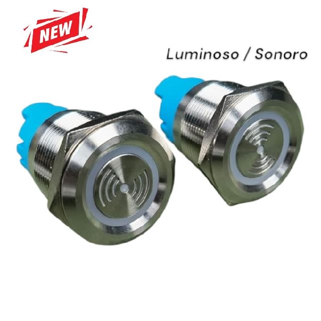 BUZZER LUMINOSO 12V IP65 ROSSO D.19