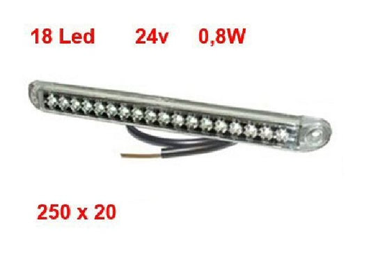 FANALE INGOMBRO 18 LED 24V BIANCA C/VITI - Dea Automotive Srl