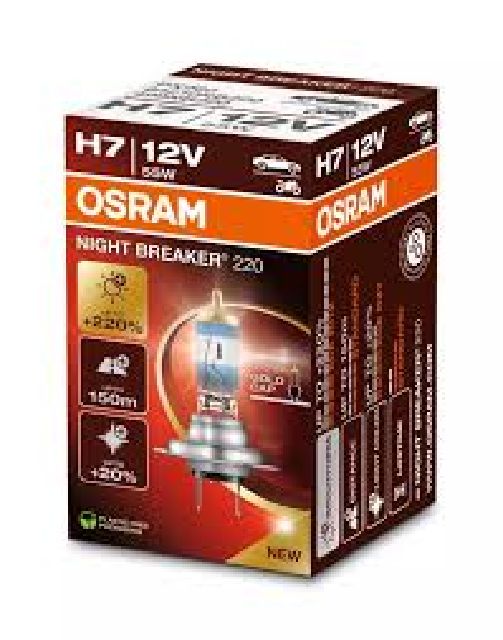 LAMPADA 12V H7 55W NIGHT BREAKER +220% - Dea Automotive Srl