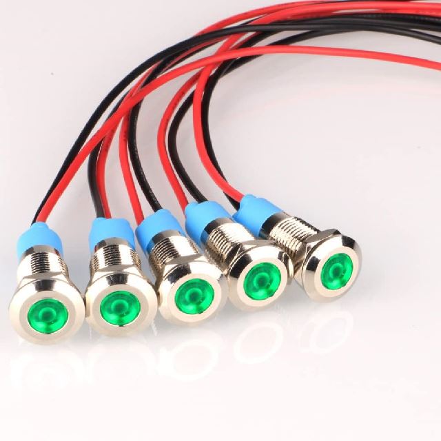 SPIA LED 12/24V VERDE CROMATA F.8