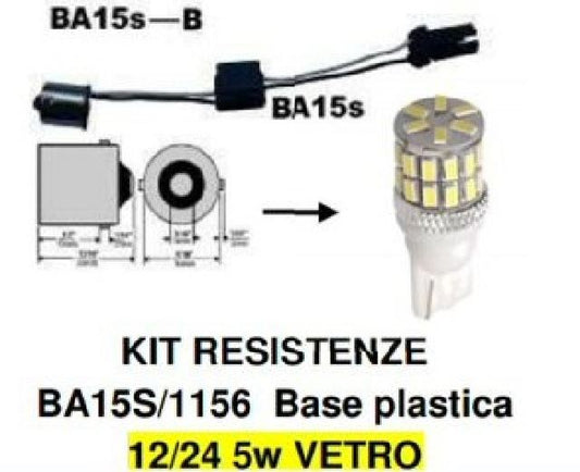 KIT RESISTENZA BA15S 12/24V (PZ.2) - Dea Automotive Srl