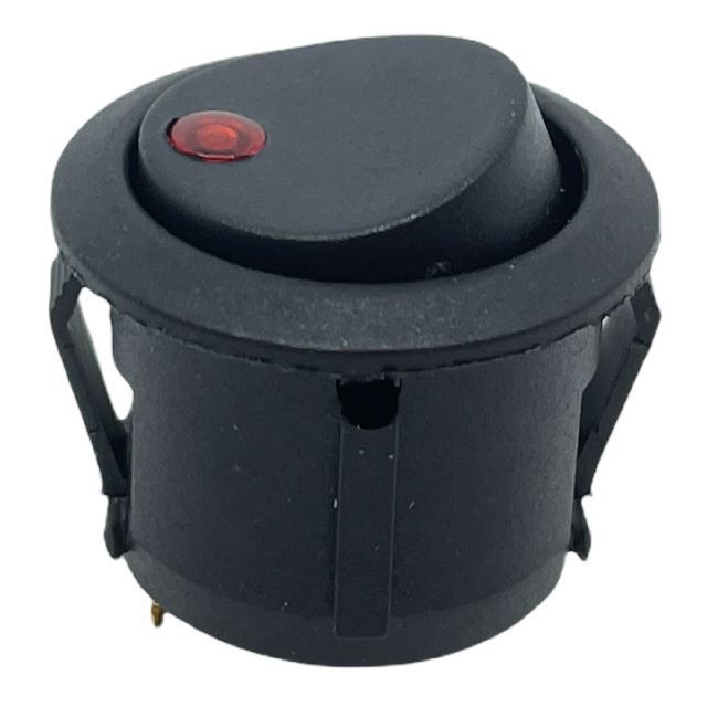 INTERRUTTORE TONDO ROSSO LED 24V