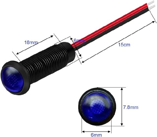 SPIA LED 12/24V F.6 BLU