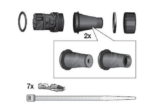 KIT CONNETTORE 7VIE PF EASYCONN HELLA - Dea Automotive Srl