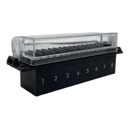 PORTAFUSIBILE 8 VIE DA INCASSO BL.NUM. - Dea Automotive Srl