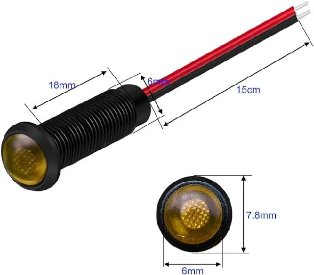 SPIA LED 12/24V F.6 GIALLA