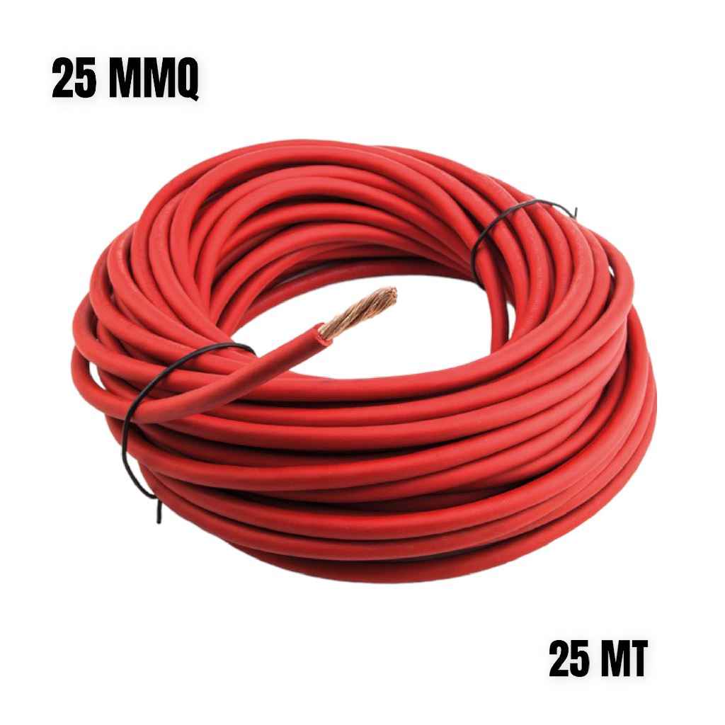 CAVO BATTERIA ROSSO AUTOMOTIVE 25MMQ