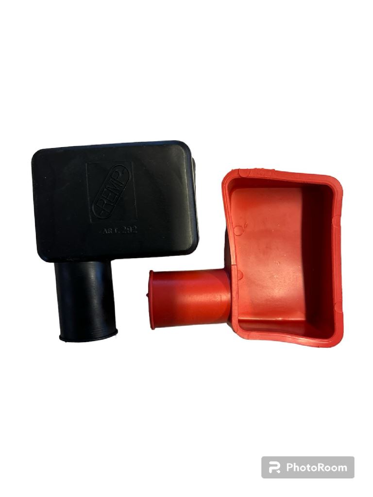 COPRIMORSETTO BATTERIA 90° ROSSO-NERO