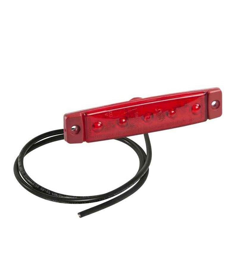LUCE LATERALE 6 LED 12/24 ROSSO ASPOCK