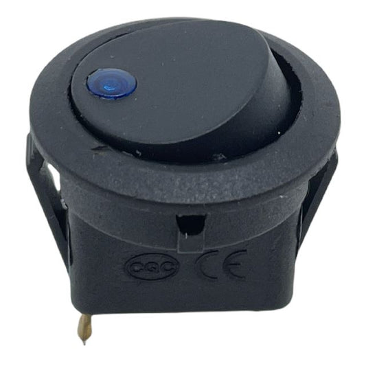 INTERRUTTORE TONDO BLU LED 12V